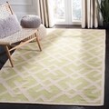 Moroccan Light Green/ Ivory Dhurrie Wool Rug (10' x 14')