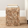 Bali Teak Chips Square Stool