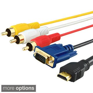 5-foot HDMI to VGA/ 3 RCA Cable