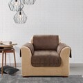 Sure Fit Quilted Suede Deluxe Chocolate Chair Throw Cover