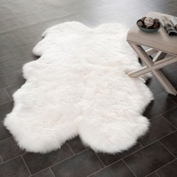 Find Shop Safavieh Prairie Sheepskin/ Wool White Shag Rug (4' x 6')