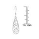 Sterling Silver Filigree Teardrop Dangle Earrings