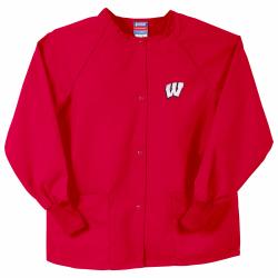 Gelscrubs Unisex Red NCAA Wisconsin Badgers Nurse Jacket