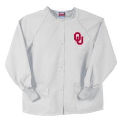 Gelscrubs Unisex White NCAA Oklahoma Sooners Nurse Jacket