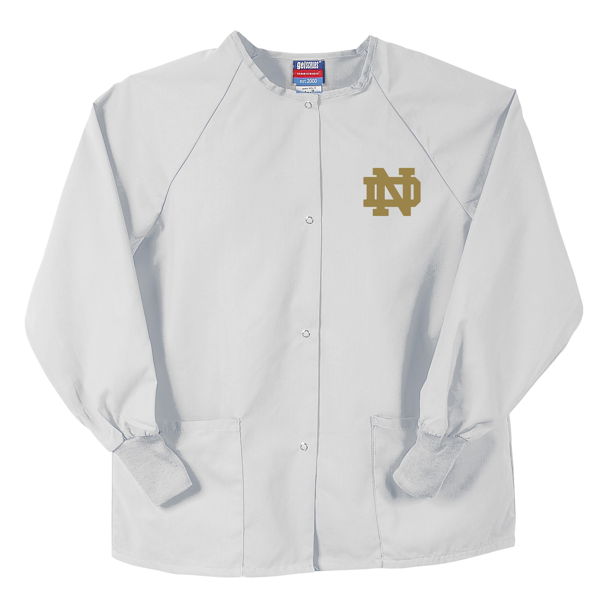 Gelscrubs White Notre Dame Fighting Irish Nurse Jacket