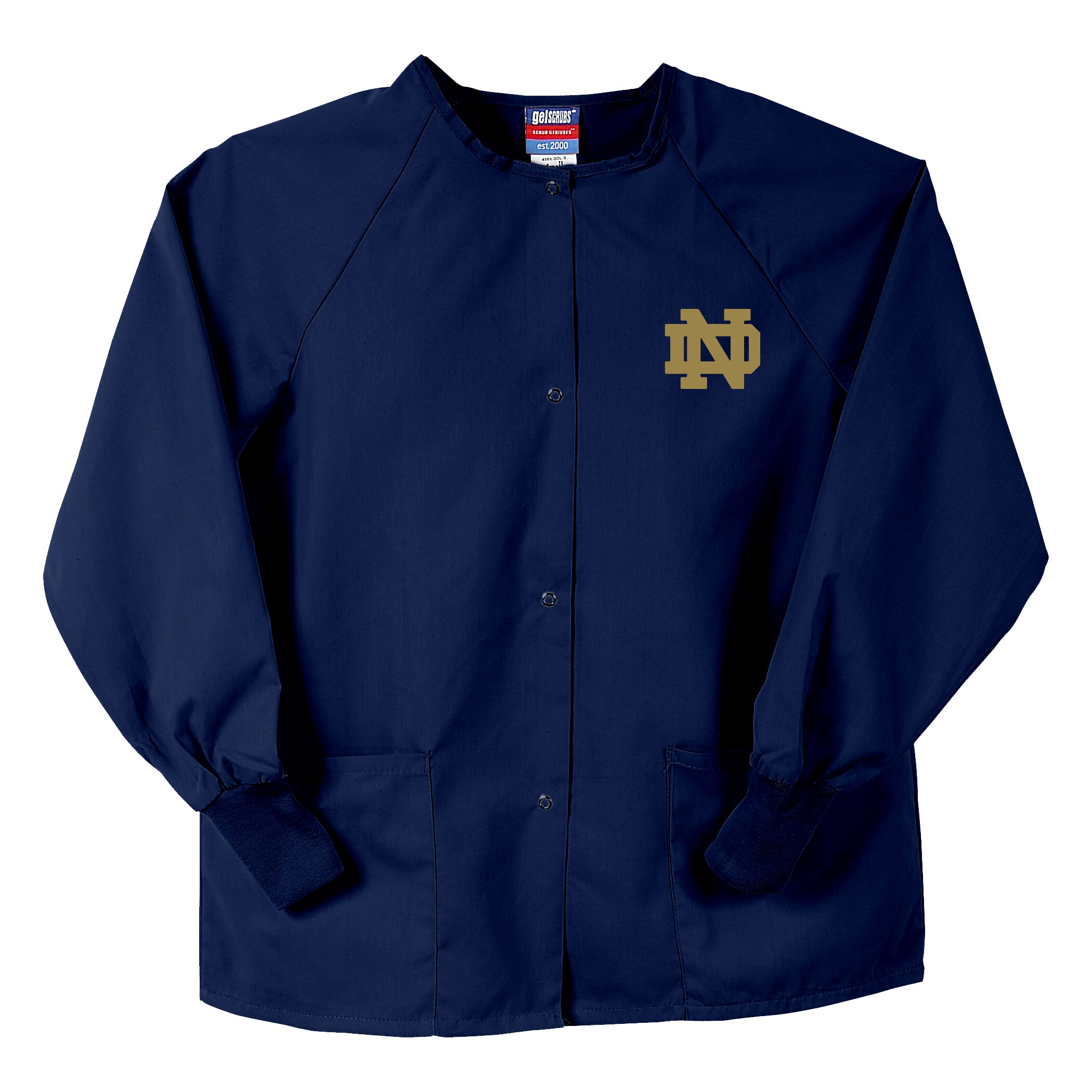 Gelscrubs Navy NCAA Notre Dame Fighting Irish Nurse Jacket