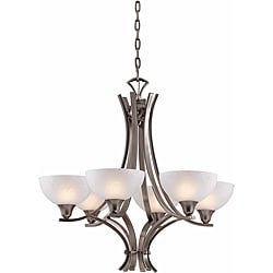 Triarch International 'Luxor' 6-light Antique Brushed Steel Chandelier-Image