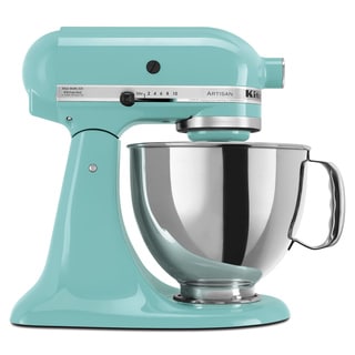 Best Shopping KitchenAid KSM150PSAQ Aqua Sky 5-quart Artisan Tilt-Head Stand Mixer
