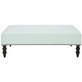 Paris Robins Egg Blue Nailhead Cotton Ottoman