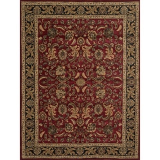 (>_<)  Dorchester Red/ Charcoal Rug (9'8 x 12'8)