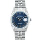 Pre-Owned Rolex Men's Datejust Stainless Steel Blue Roman Dial Watch Model 16220