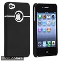 Chrome Hole Rear Rubber Coated Case for Apple iPhone 4/ 4S