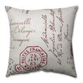 Pillow Perfect Decorative Linen/ Red French Laundry Square Toss Pillow