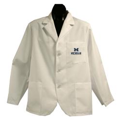 Gelscrubs Unisex NCAA Michigan Wolverines Short Labcoat