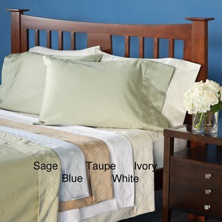 Grand Luxe Egyptian Cotton Sateen 300 Thread Count Swirl California King-size Deep Pocket Sheet Set