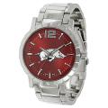 Geneva Platinum Men's Arkansas Razorbacks Link Watch