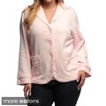 La Cera Women's Plus Size Three-button Shawl Collar Jacket
