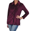La Cera Women's Luxury Plush Heather Fleece Jacket