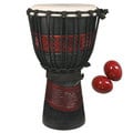 Mahogany Red and Black Djembe Drum/Shaker Set(Indonesia)