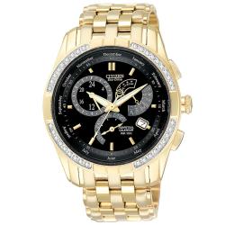 Citizen Men's Goldtone Diamond Eco-Drive Calibre 8700 Watch