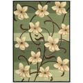 Hand-hooked Green Paradise Floral Rug (2'3 x 7'6)