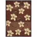 Hand-hooked Red Paradise Floral Rug (7'9 x 10'10)