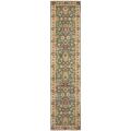 Handmade Jaipur Blue/ Beige Wool Runner (2'3 x 10')