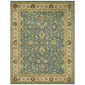 Handmade Jaipur Blue/ Beige Wool Rug (4' x 6')