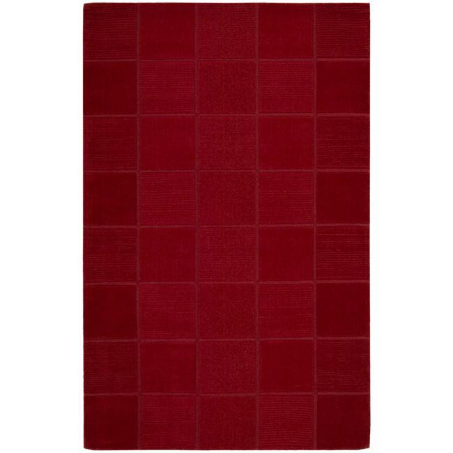 Hand tufted Westport Red Wool Rug (5 x 8)  