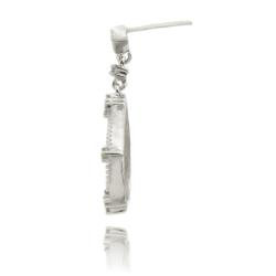 Sterling Silver 1/4ct TDW Diamond Teardrop Earrings (I-J, I2-I3)