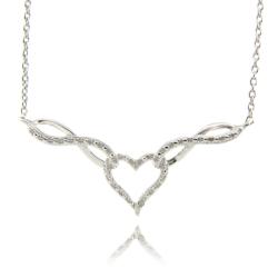 Sterling Silver Diamond Accent Heart Necklace