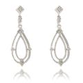 Sterling Silver 1/4ct TDW Diamond Teardrop Earrings (I-J, I2-I3)