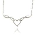 Sterling Silver Diamond Accent Heart Necklace