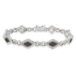 Sterling Silver 1/3ct TDW Black Diamond Bracelet