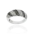 Sterling Silver 1/8ct TDW Brown Diamond Ring (I2-I3)