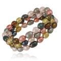 Stonique Creations Multi-colored Freshwater Pearl 3-row Stretch Bracelet (7-9 mm)