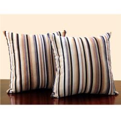 ETHAN HOME Stripe Print 18-inch Throw Pillows (Set of 2)
