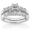 14k White Gold 3/4ct TDW Diamond Bridal Ring Set (H-I, I1-I2)