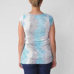 Adi Designs Women's Scoop Neck Handkercheif Hem Tunic