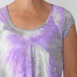Adi Designs Women's Scoop Neck Handkercheif Hem Tunic