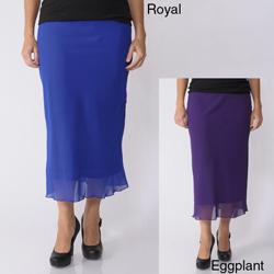 Jody California Women's Long Chiffon Skirt