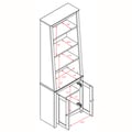 Everett Espresso Slant-back Shaker Door Bookcase