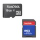 SanDisk 16GB microSDHC Memory Card with SD Adapter