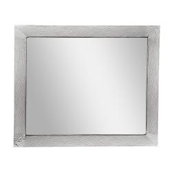 Best Shopping Satin Nickel Hammered Copper Rectangular Mirror