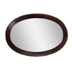 Cheap Hammered Copper Oval Mirror