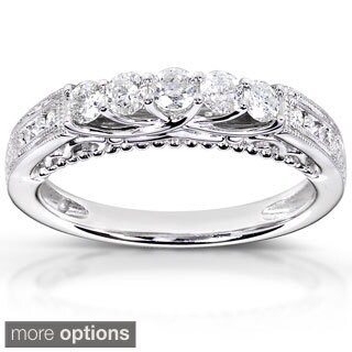 Annello 14k White Gold 1/2ct TDW Round-cut Diamond Band (H-I, I1-I2)