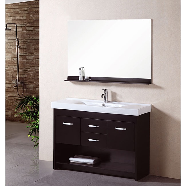  Element 48 inch Solid Wood Contemporary Single Bathroom Vanity Set