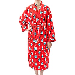 Leisureland Women's Flannel Panda Print Robe-Image