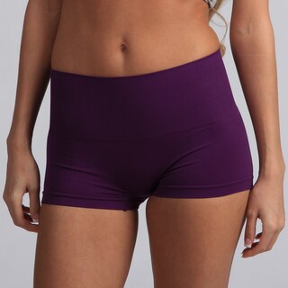 Jennifer Intimates Women's Purple High Waist Boyshorts