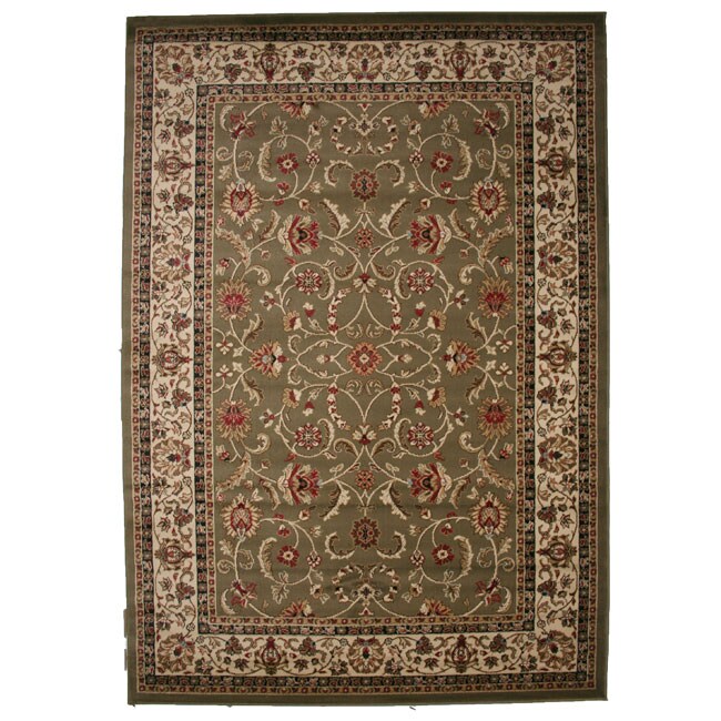 Traditional Oriental Keshan Sage Area Rug (5'3 x 7'7) Overstock